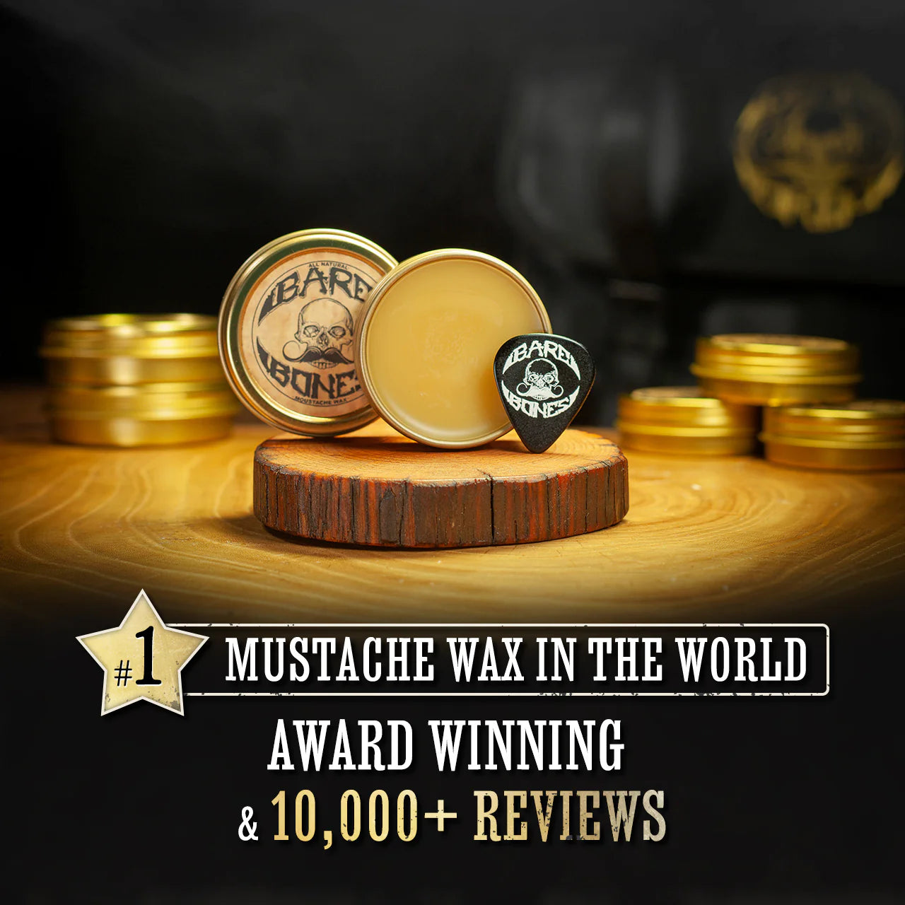 Bare Bones Moustache & Beard Wax 1 oz