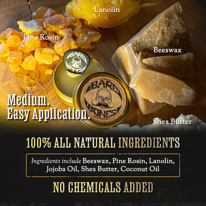 Bare Bones Moustache & Beard Wax 1 oz
