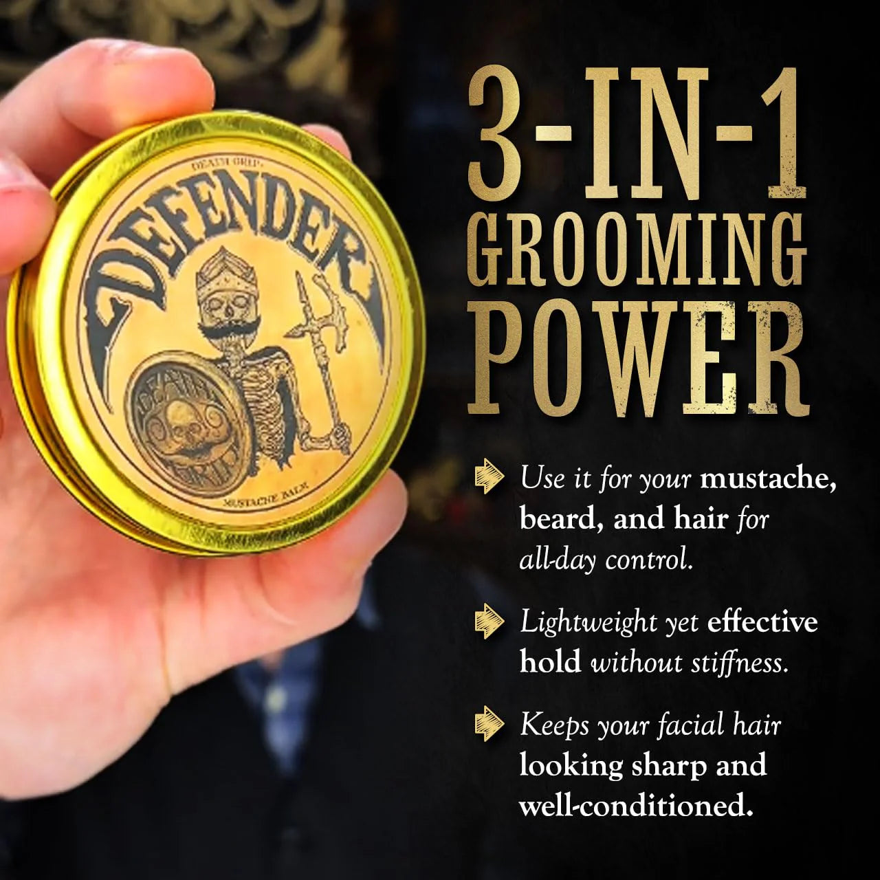 Death Grip Wax Defender Mustache Balm