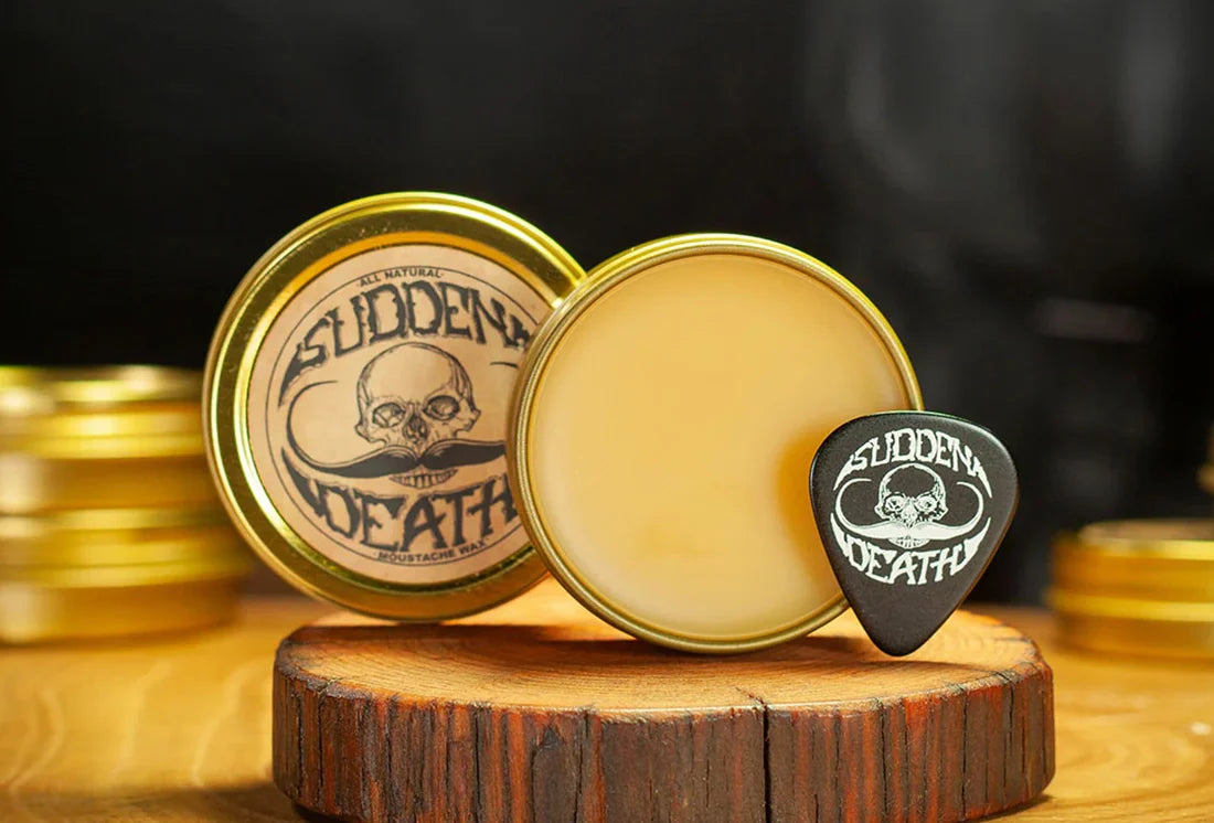 Sudden Death Mustache wax - 1oz  - Strong Hold  No Heat Required