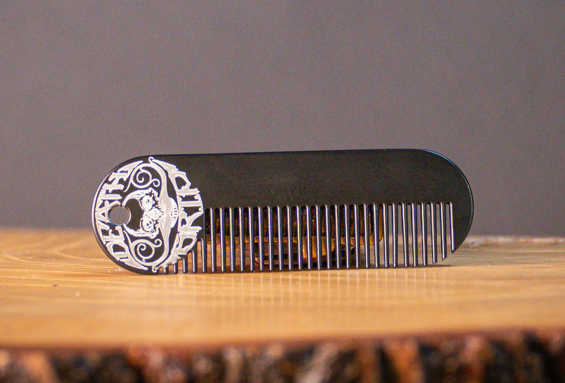 Metal Mustache & Beard Pocket Comb