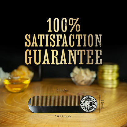 Metal Mustache & Beard Pocket Comb