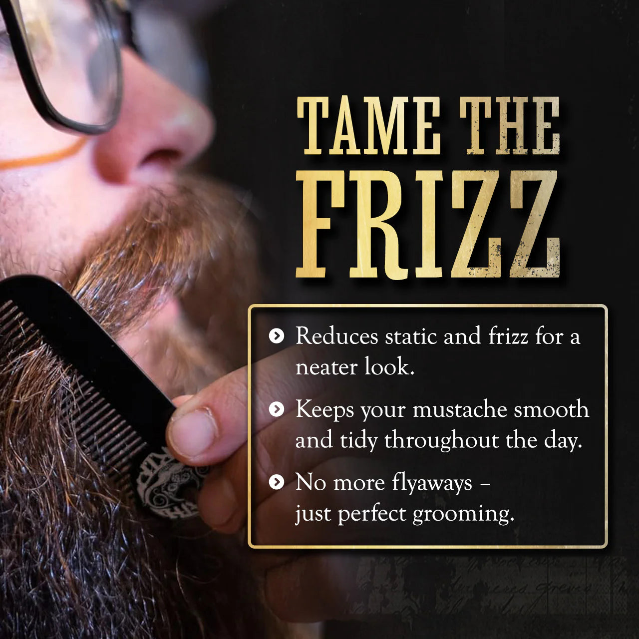 Metal Mustache & Beard Pocket Comb