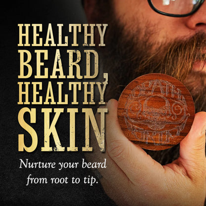 The Small Round Beard and Mustache Brush with Travel Case