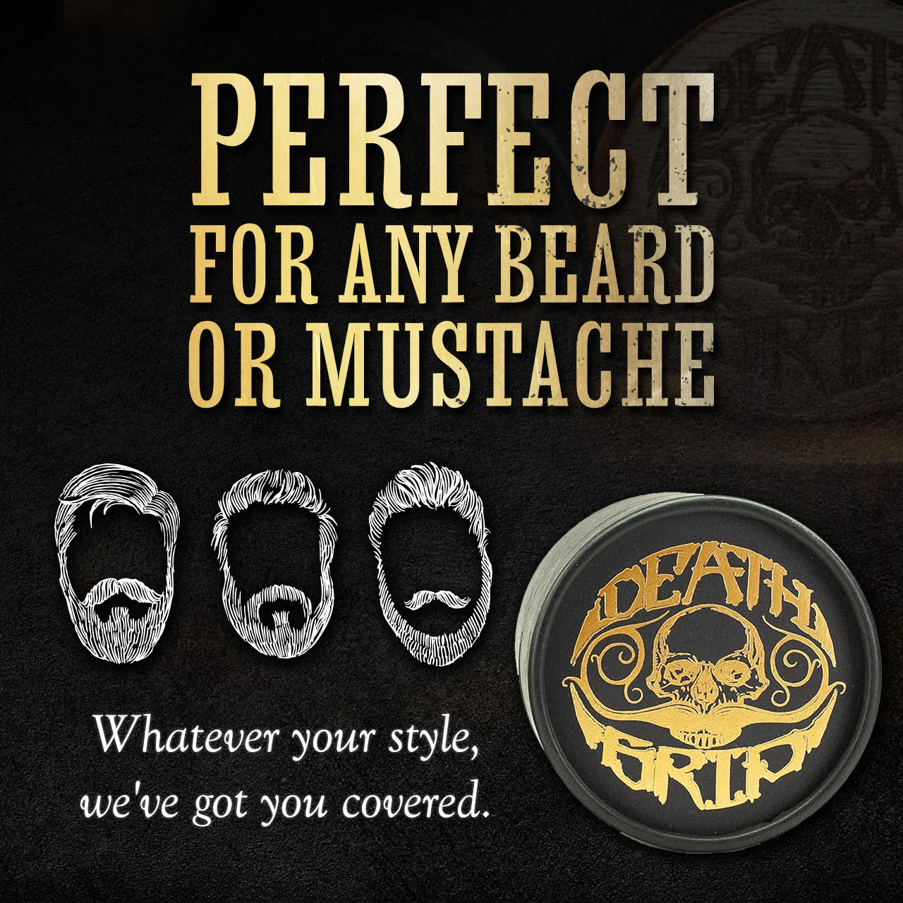 The Small Round Beard and Mustache Brush with Travel Case