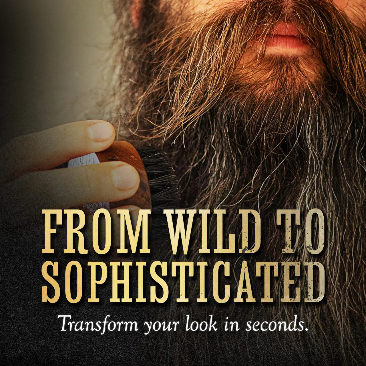 The Small Round Beard and Mustache Brush with Travel Case